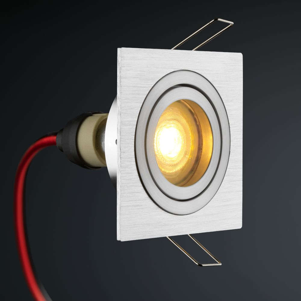 Coblux LED spot encastrable | carré | blanc chaud | 4 watts | dimmable | différentes couleurs