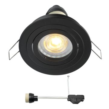 Coblux LED inbouwspot | zwart | warmwit | 4 watt | dimbaar | kantelbaar