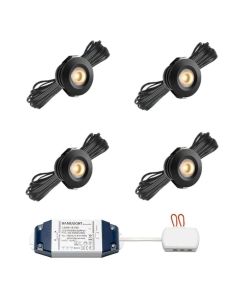 Cree LED recessed spotlight Pals black bas | warm white | set of 4, 6, 8, 10 or 12 pieces