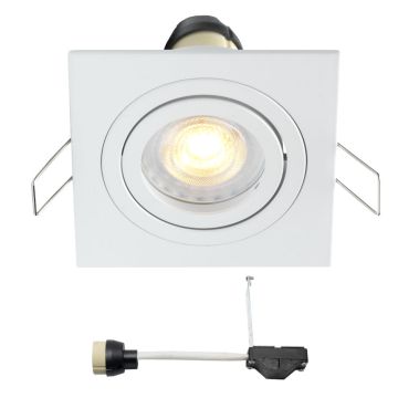 Coblux LED spot encastrable | carré | blanc chaud | 4 watts | dimmable | différentes couleurs