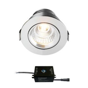 Sharp LED recessed spotlight Granada | warm white | 4 watt | dimmable | tiltable | different colours