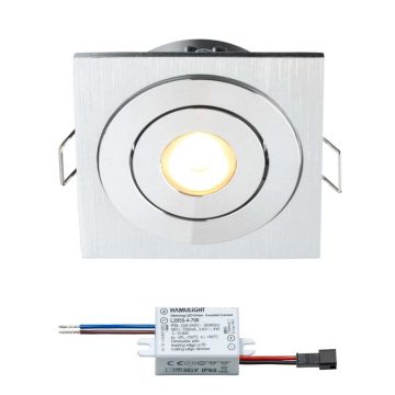 Cree LED spot encastrable Soria in | carré | blanc chaud | 3 watts | dimmable | inclinable | différentes couleurs