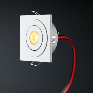 Cree LED Einbaustrahler Veranda Soria Eckig Weiß los | Warm Weiß | 3 Watt