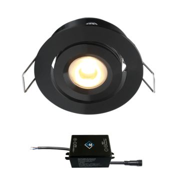 Cree LED spot encastrable Toledo noir in | blanc chaud | 3 watts | dimmable | inclinable