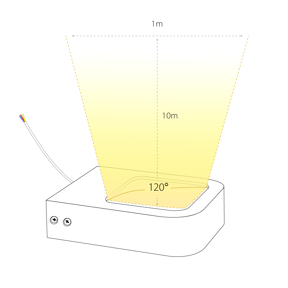 Cree LED applique extérieur Vizela | blanc chaud | 7 watts