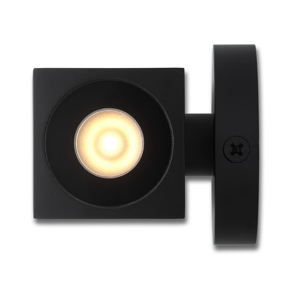 Cree LED wandleuchte Bera | Schwarz | Warmweiß | Eckig | 3 Watt | down 