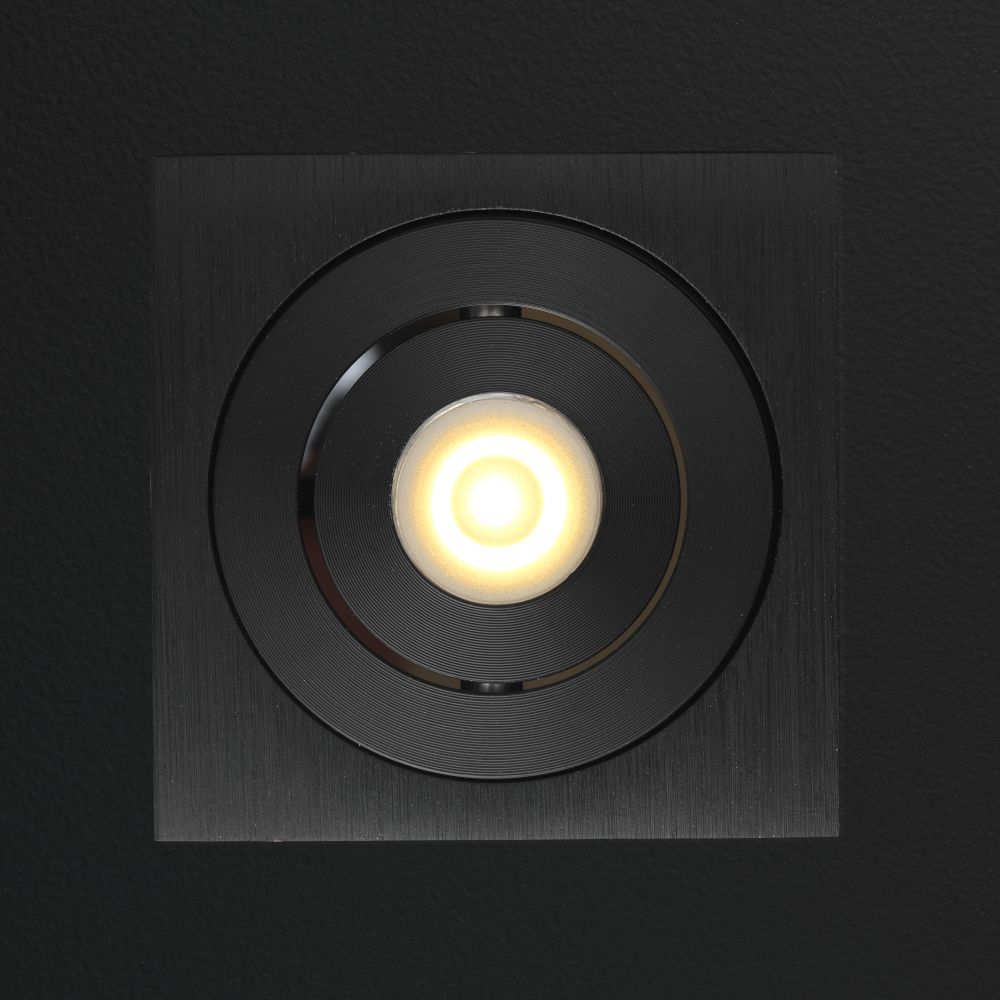 Cree LED pergola spot encastrable Soria noir los | carré | blanc chaud | 3 watts