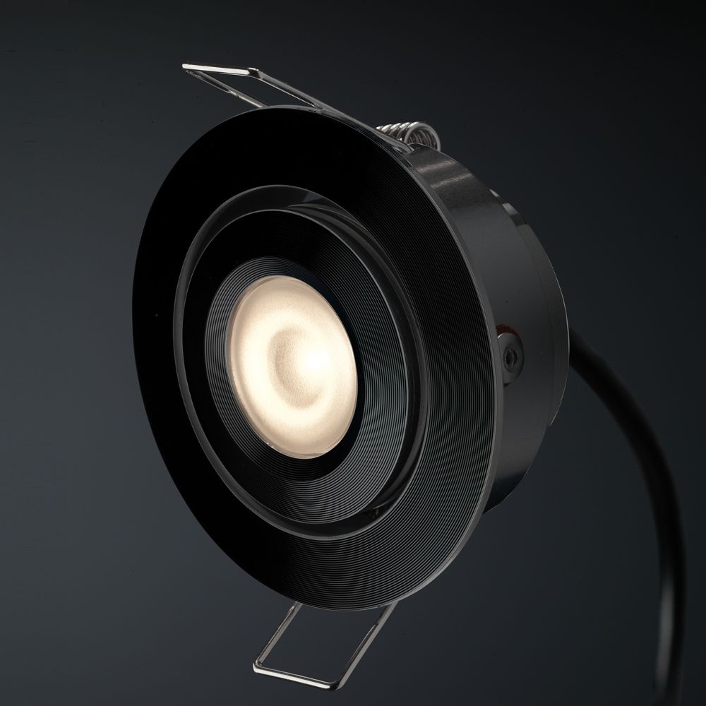 Cree LED recessed spotlight veranda Toledo black ab | tiltable | warm white | set of 6, 8, 10 or 12 pieces